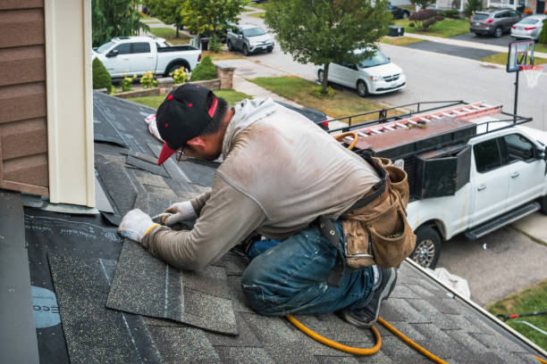 Professional Gutter Installation technician working in Little Orleans, MD